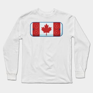 Hockey Rink Flag Long Sleeve T-Shirt